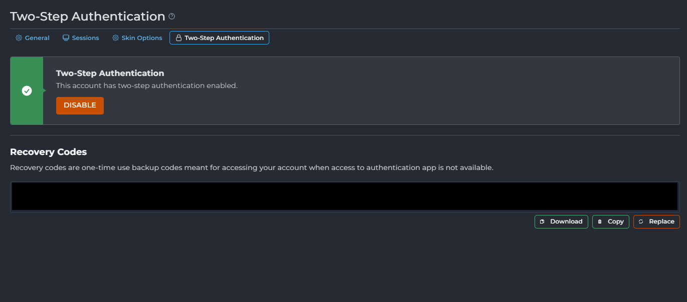 2FA codes